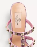 Valentino Rockstud Slide Sandal In Laminated Nappa 60Mm - Image 7